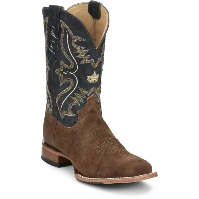 MEN Dillon 11034 Western Tan Suede Justin Boots Western