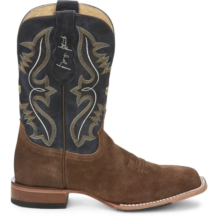 MEN Dillon 11034 Western Tan Suede Justin Boots Western
