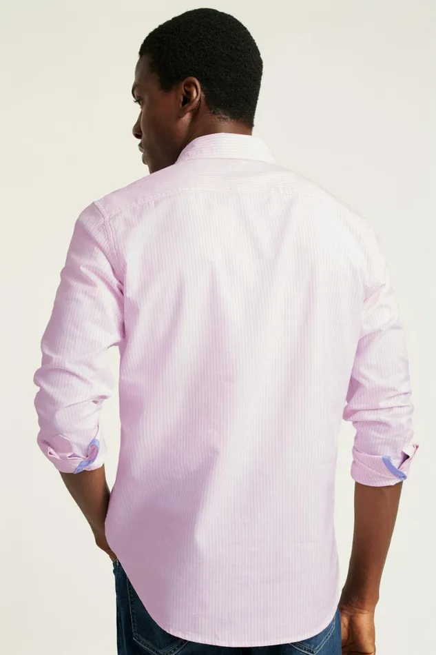 Men Everyday Oxford Shirt Pink Classic Stripe Bonobos Casual Shirts
