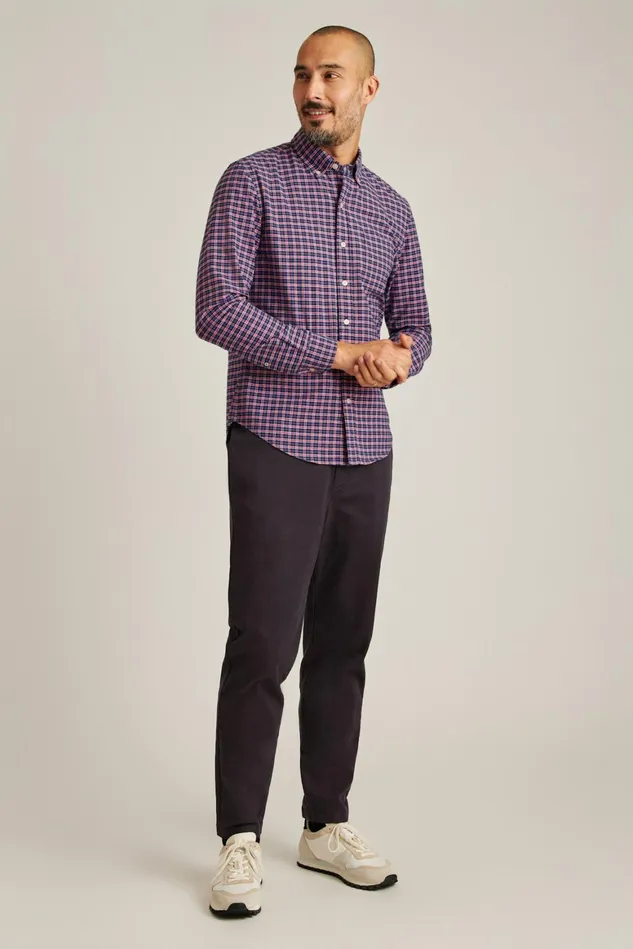 Men Everyday Oxford Shirt Riverfront Plaid Bonobos Casual Shirts
