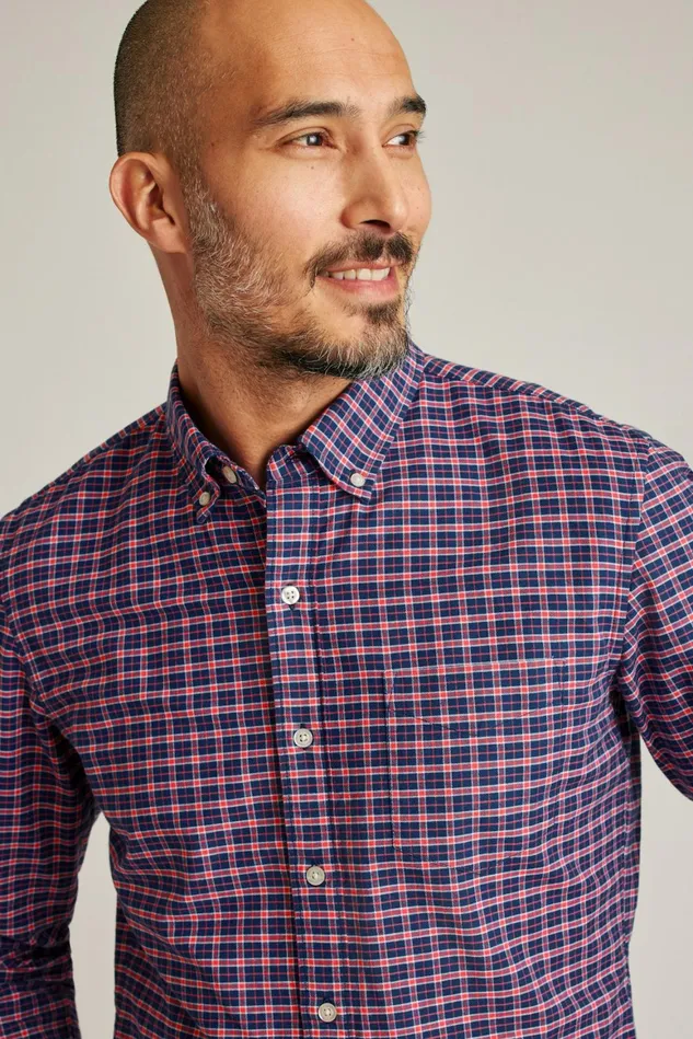 Men Everyday Oxford Shirt Riverfront Plaid Bonobos Casual Shirts