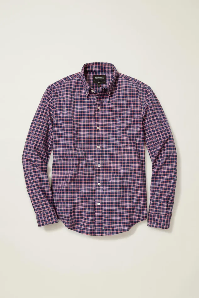 Men Everyday Oxford Shirt Riverfront Plaid Bonobos Casual Shirts