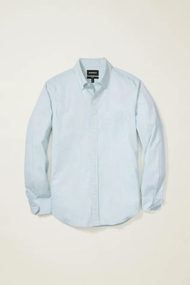 Men Everyday Shirt Bayou Green Oxnard Stripe Bonobos Casual Shirts