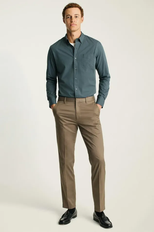 Men Everyday Shirt Blue Grey Melange Bonobos Casual Shirts