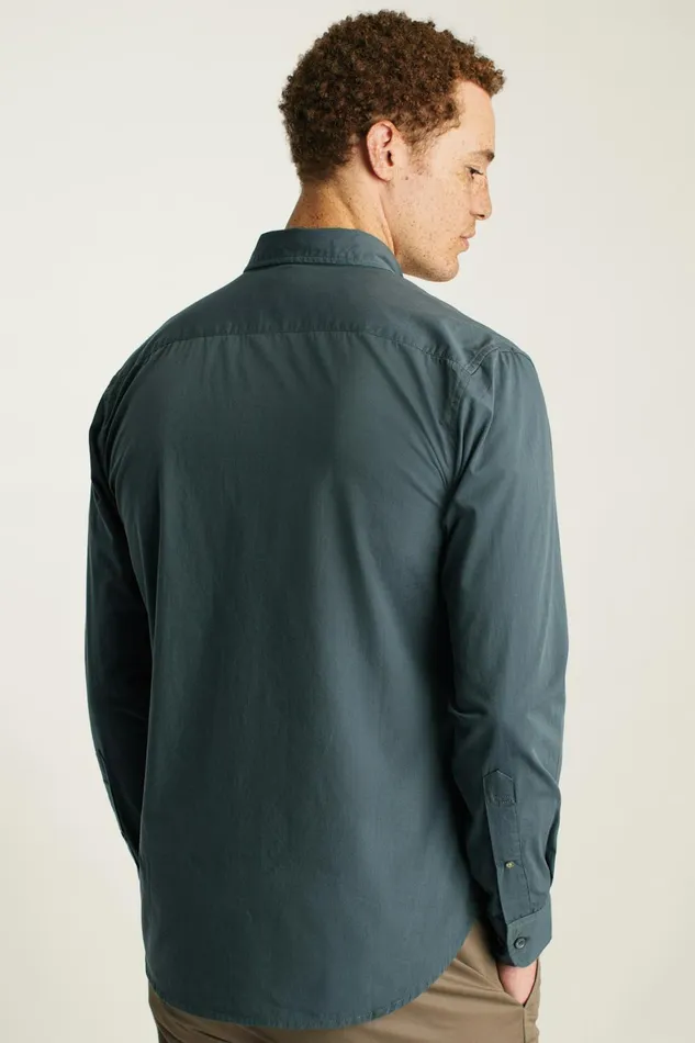 Men Everyday Shirt Blue Grey Melange Bonobos Casual Shirts