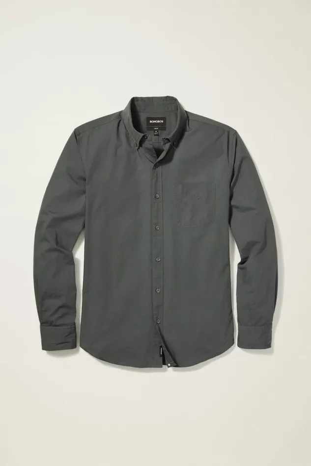 Men Everyday Shirt Blue Grey Melange Bonobos Casual Shirts