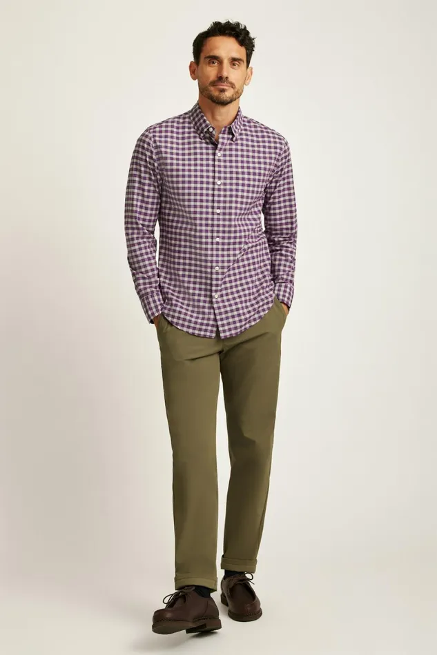 Men Everyday Shirt Crimson Hill Plaid Bonobos Casual Shirts