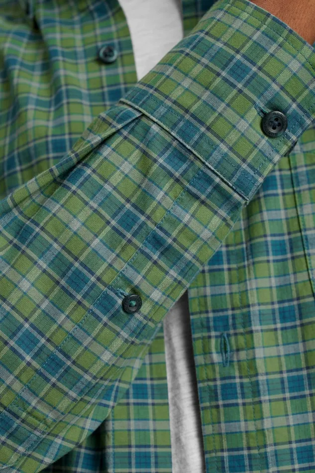 Men Everyday Shirt Forest Green Plaid Bonobos Casual Shirts