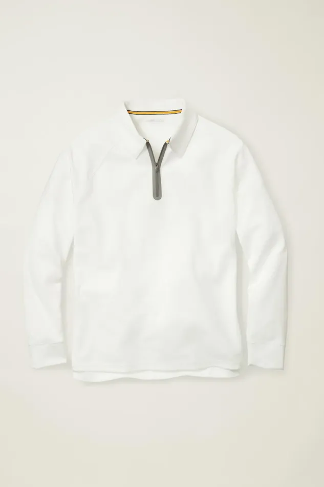 Men Fall Ball Long Sleeve Golf Polo White Bonobos Golf Polos and Tops