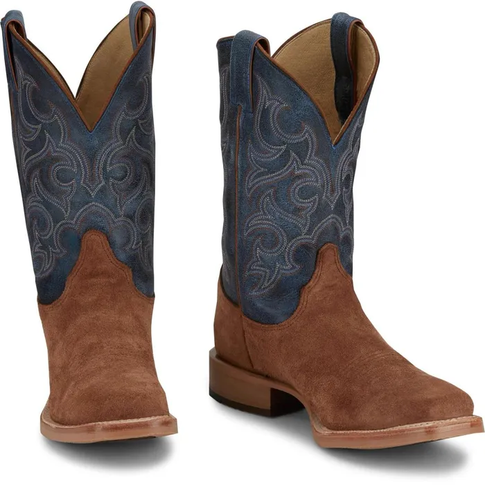 MEN Fergus 11034 Roughout Golden Oak Justin Boots Western