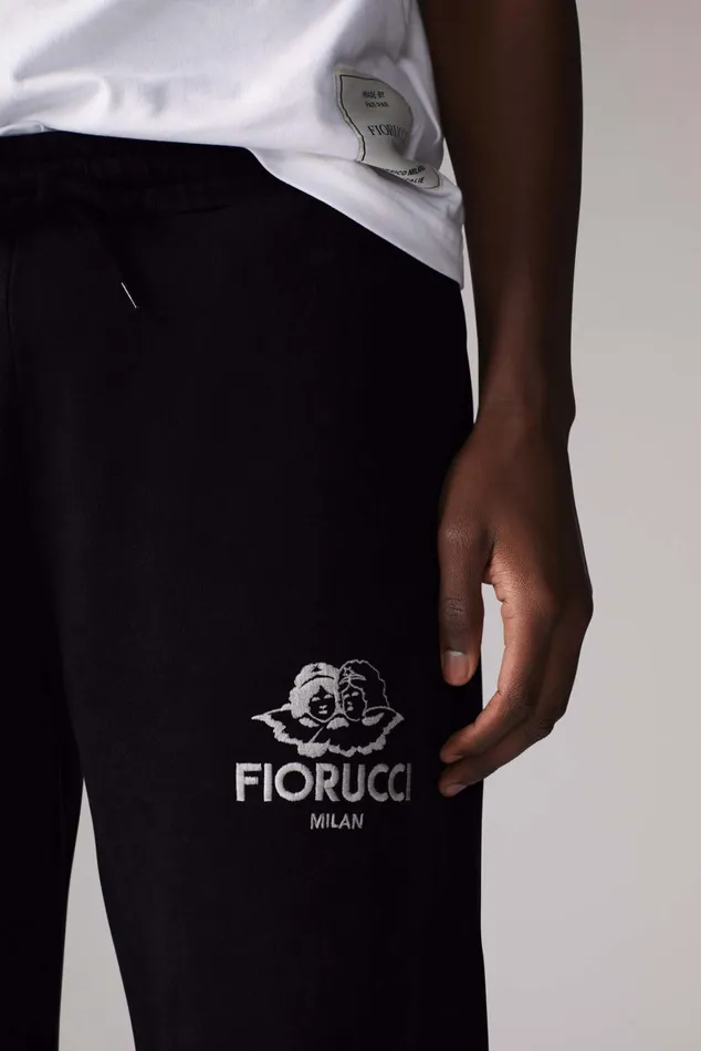 Men Fiorucci Bottoms Milan Angels Joggers Black Men Fiorucci Bottoms Milan Angels Joggers Black