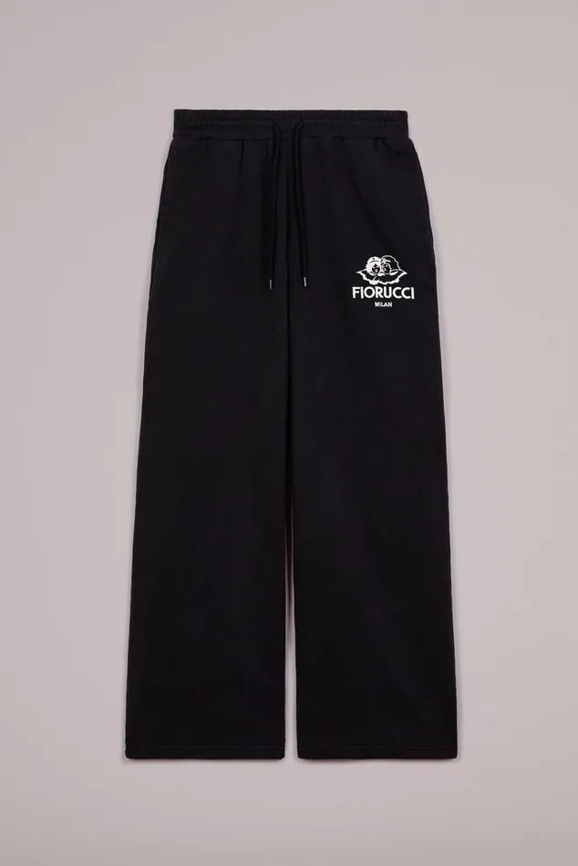Men Fiorucci Bottoms Milan Angels Joggers Black Men Fiorucci Bottoms Milan Angels Joggers Black