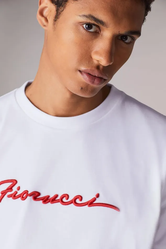 Men Fiorucci TShirts and Tops Squiggle Logo TShirt White