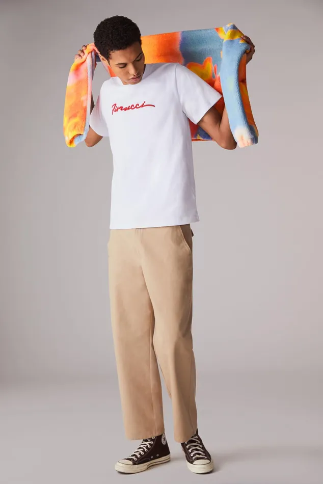 Men Fiorucci TShirts and Tops Squiggle Logo TShirt White