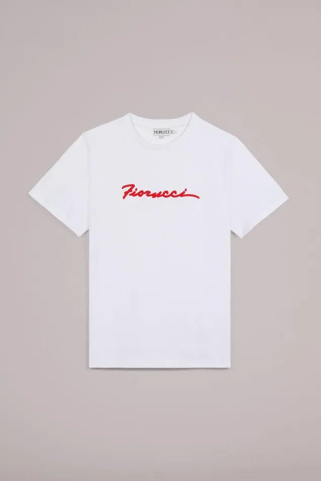 Men Fiorucci TShirts and Tops Squiggle Logo TShirt White