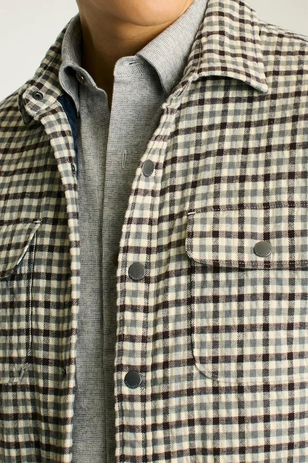 Men Flannel Quilted Jacket Multicolor Gingham Bonobos Overshirts