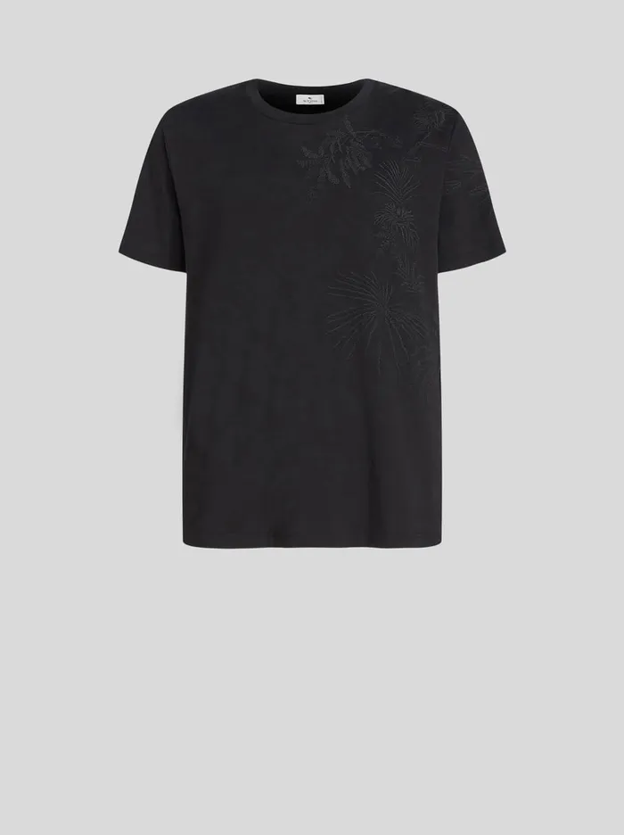 Men Floral Embroidery TShirt Etro TShirts