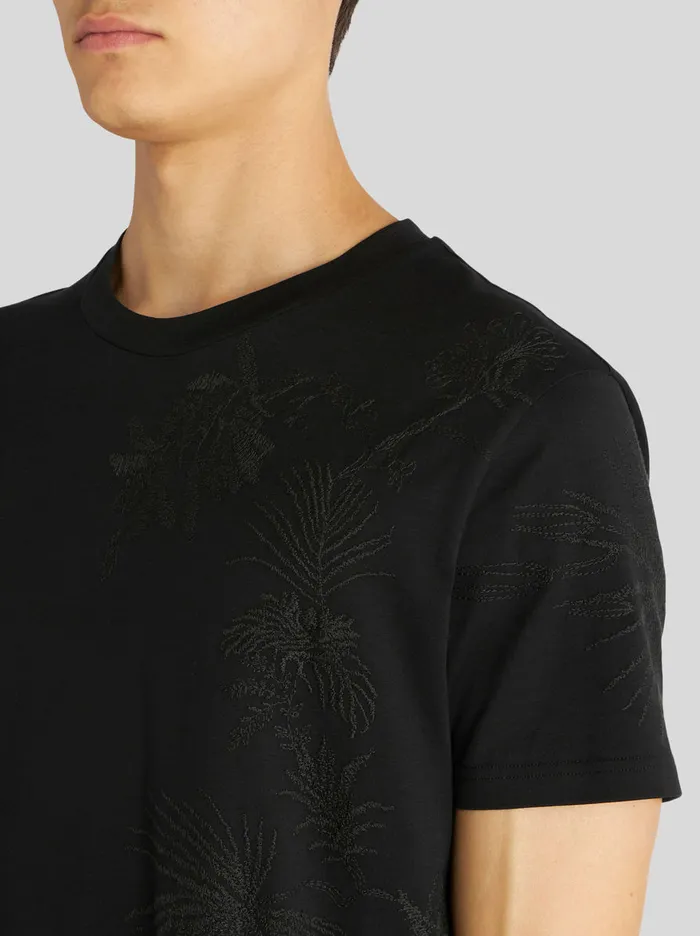 Men Floral Embroidery TShirt Etro TShirts