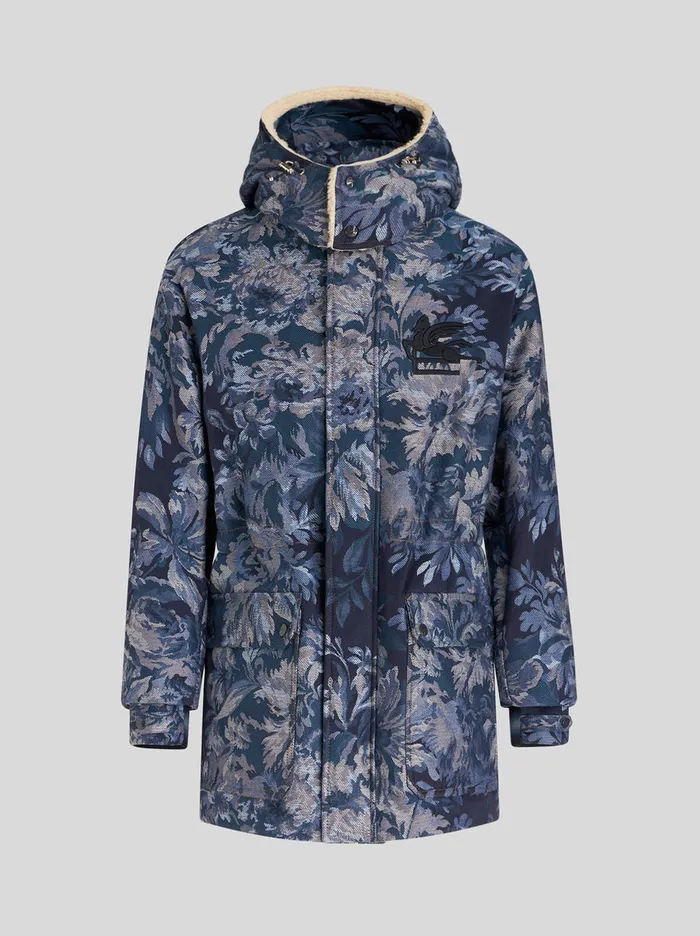 Men Floral Jacquard Padded Jacket Etro Coats And Outerwear