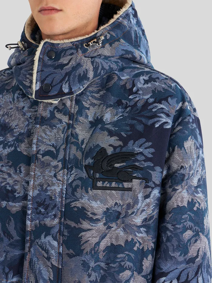 Men Floral Jacquard Padded Jacket Etro Coats And Outerwear