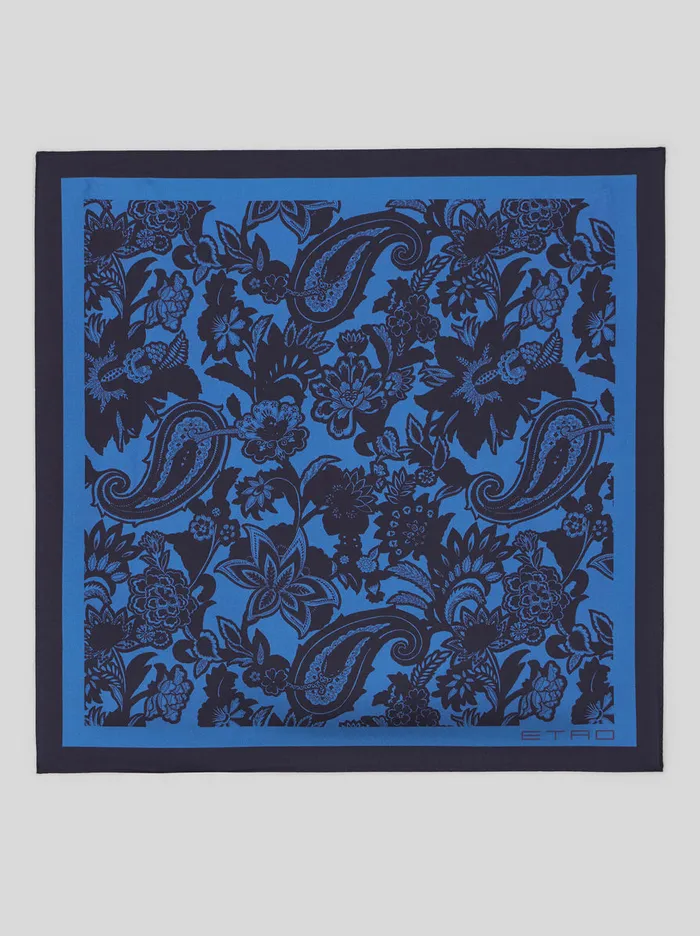 Men Floral Paisley Print Pocket Square Etro Ties And Pocket Squares