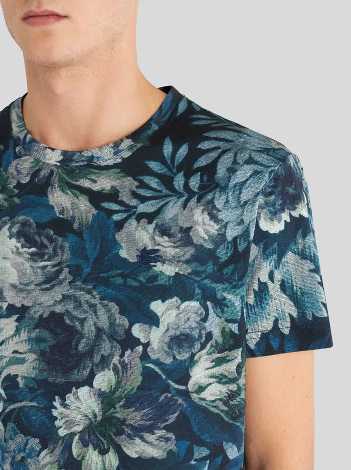 Men Floral Print TShirt Etro TShirts