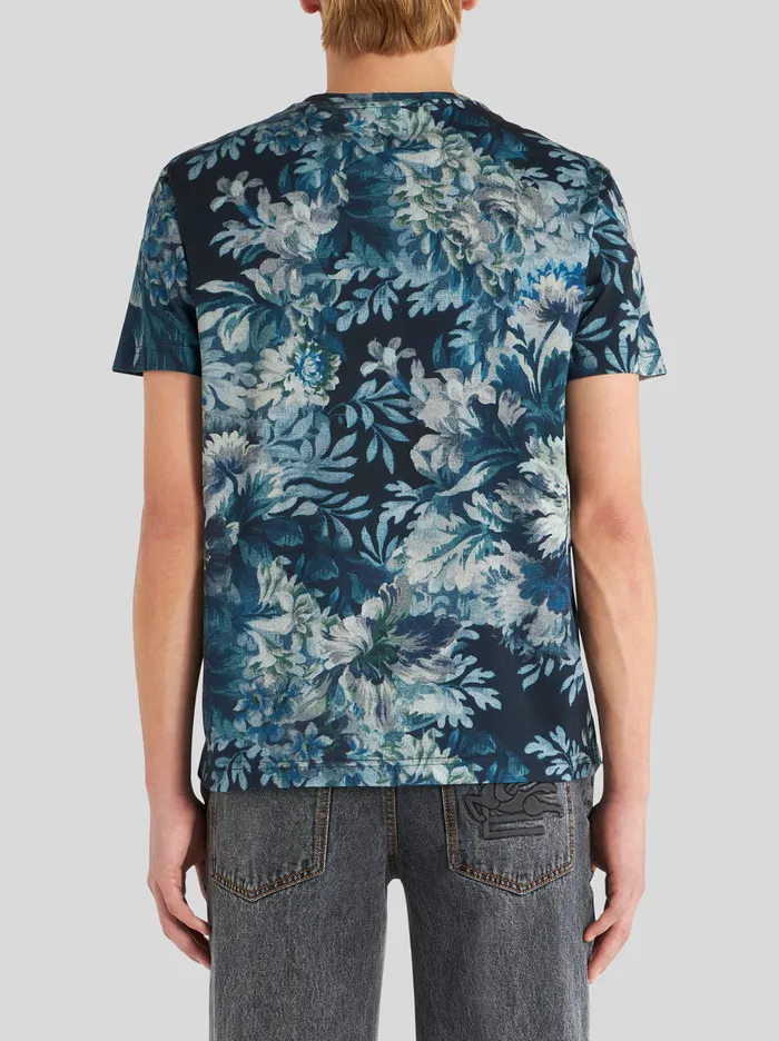 Men Floral Print TShirt Etro TShirts