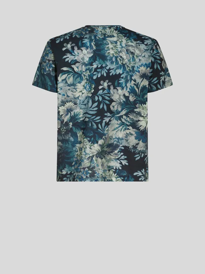 Men Floral Print TShirt Etro TShirts