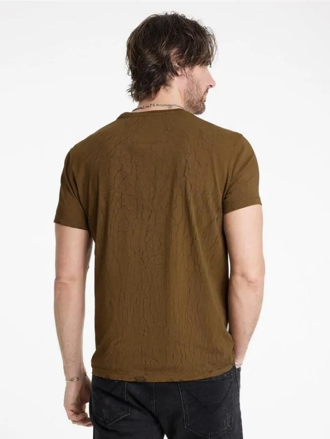 Men Graphic Tees John Varvatos CRACKED FREEDOM TEE Lt Brown