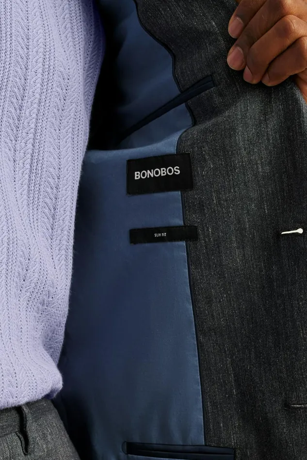 Men Italian Stretch Linen Suit Charcoal Bonobos Suits