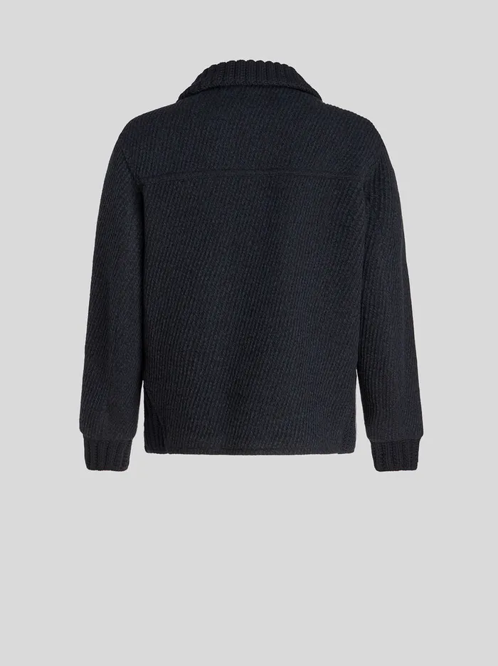 Men Jacket With Knitted Inserts Etro Coats And Outerwear