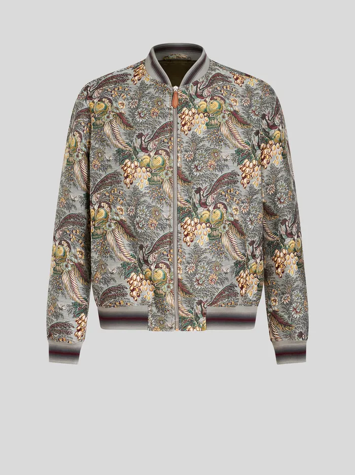 Men Jacquard Bomber Jacket Etro Coats And Outerwear