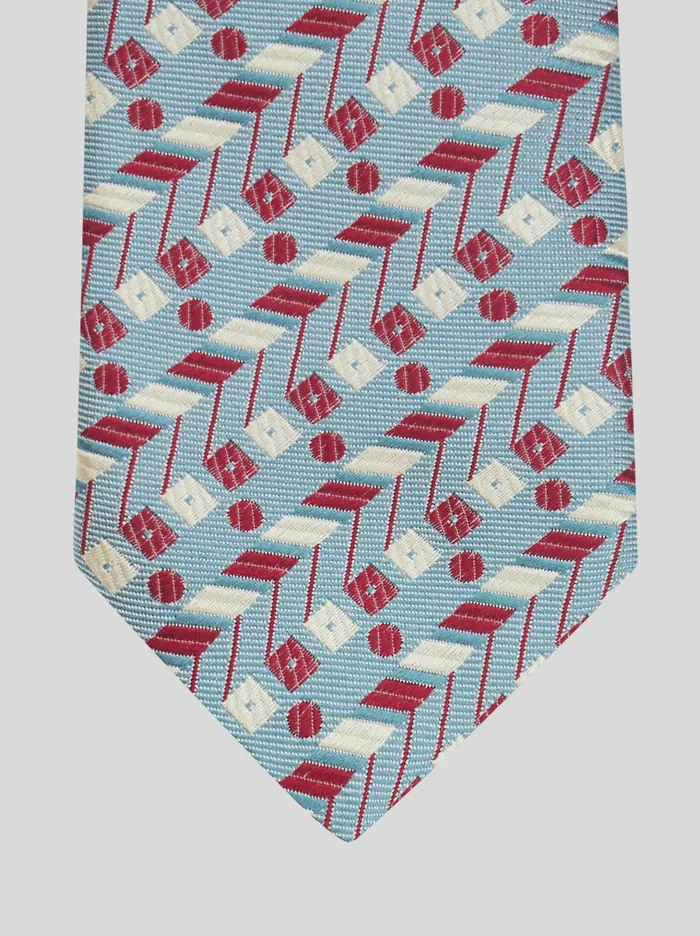 Men Jacquard Tie With Geometric Pattern Etro Ties And Pocket Squares