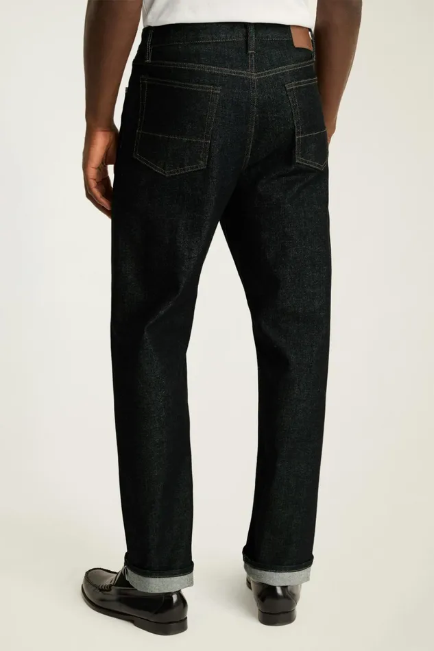 Men Japanese Stretch Selvedge Jeans Rinse Wash Bonobos Jeans