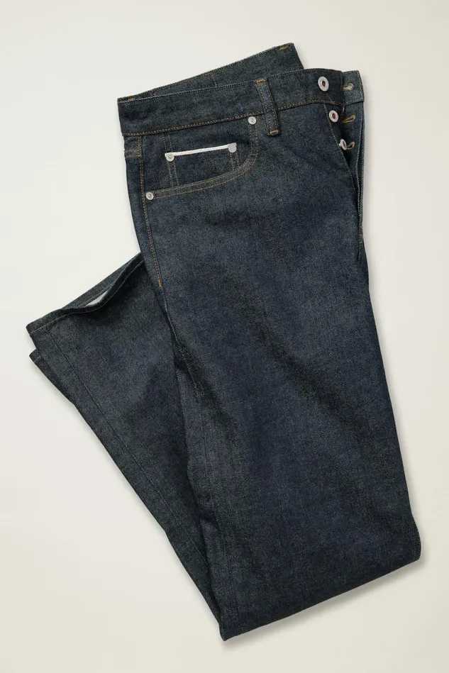 Men Japanese Stretch Selvedge Jeans Rinse Wash Bonobos Jeans