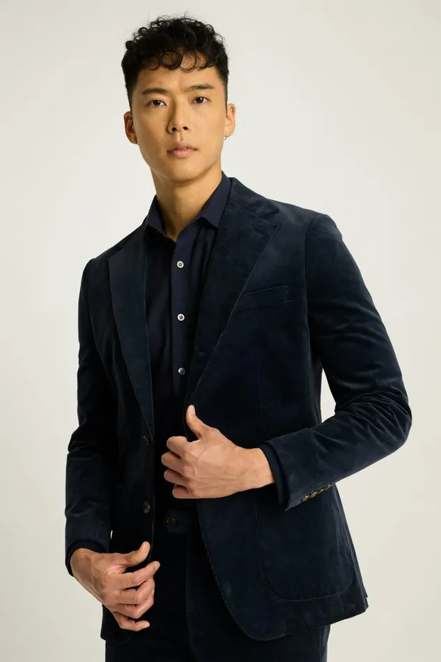 Men Jetsetter Italian Corduroy Blazer Dark Blue Bonobos Blazers and Sport Coats