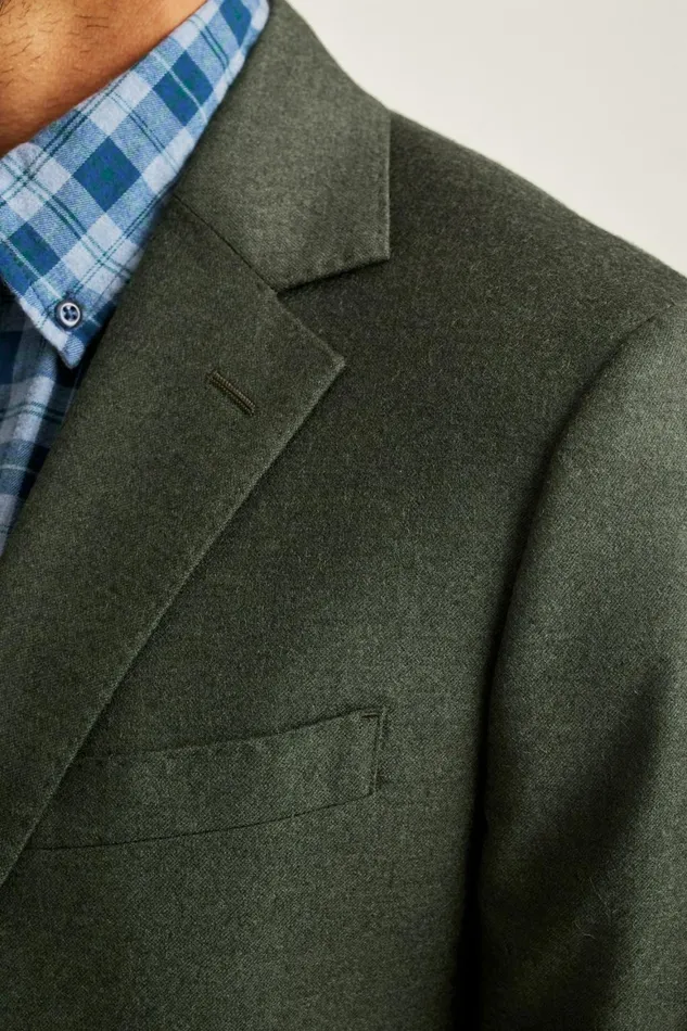 Men Jetsetter Italian Flannel Blazer Olive Bonobos Blazers and Sport Coats