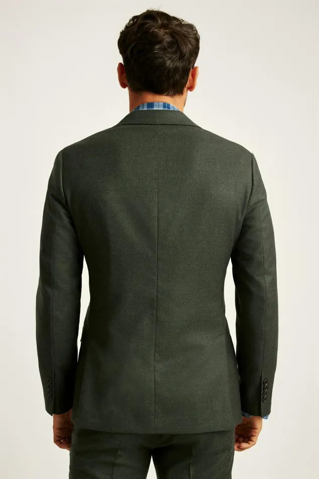 Men Jetsetter Italian Flannel Blazer Olive Bonobos Blazers and Sport Coats