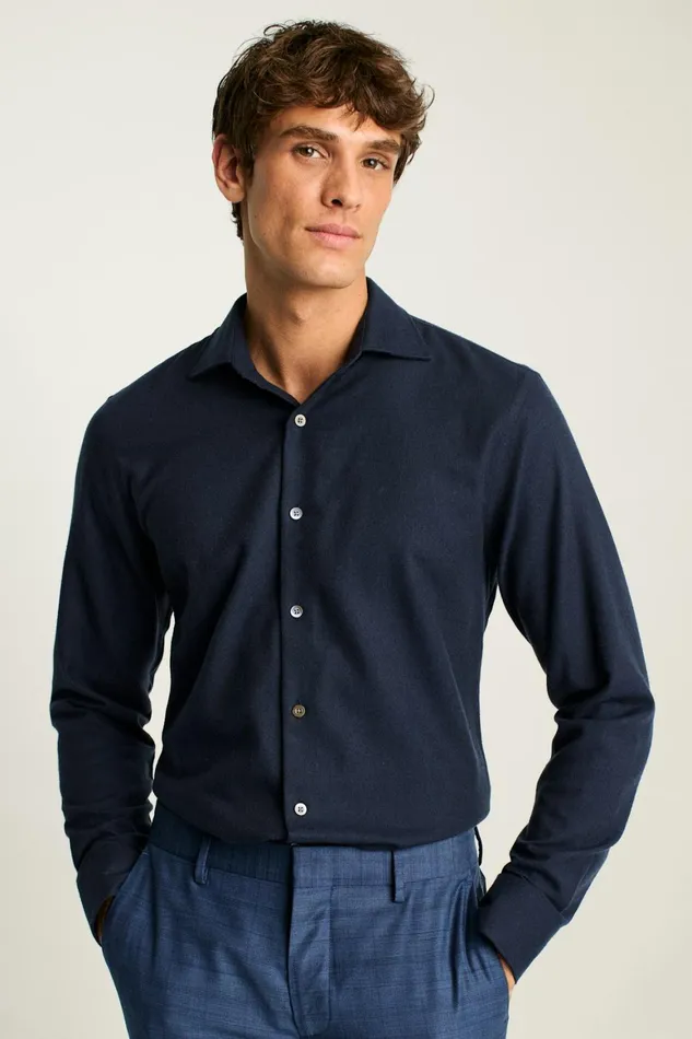 Men Jetsetter Premium Merino Dress Shirt Navy Blue Bonobos Formal Dress Shirts