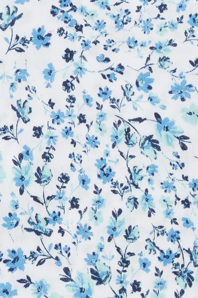 Men Jetsetter Stretch Dress Shirt Blue Shore Floral Bonobos Business Casual Shirts