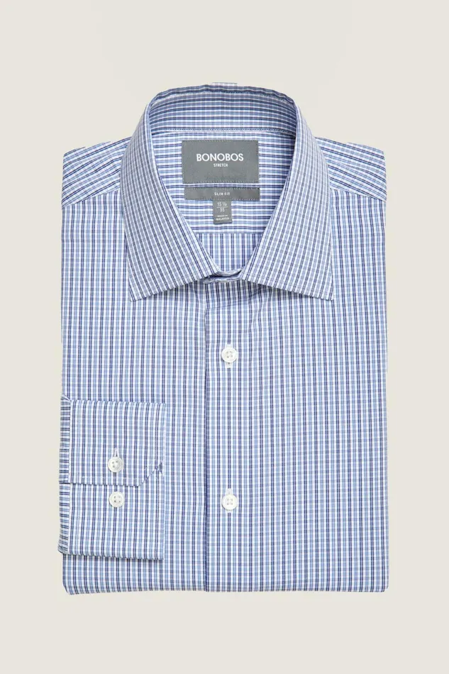 Men Jetsetter Stretch Dress Shirt Blue Tattersall Bonobos Business Casual Shirts Men Jetsetter Stretch Dress Shirt Blue Tattersall Bonobos Business Casual Shirts