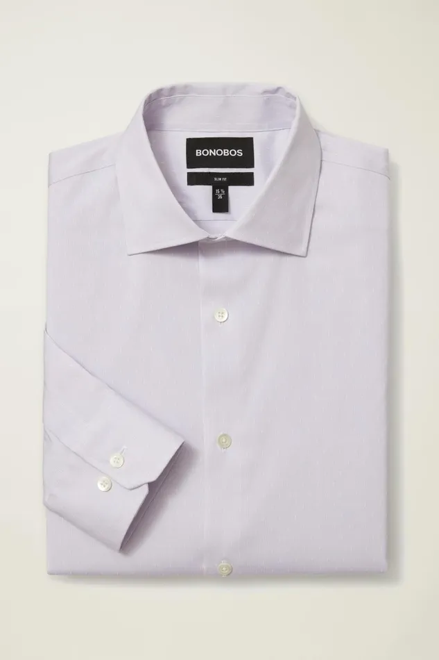 Men Jetsetter Stretch Dress Shirt Violet Micro Stripe Bonobos Business Casual Shirts