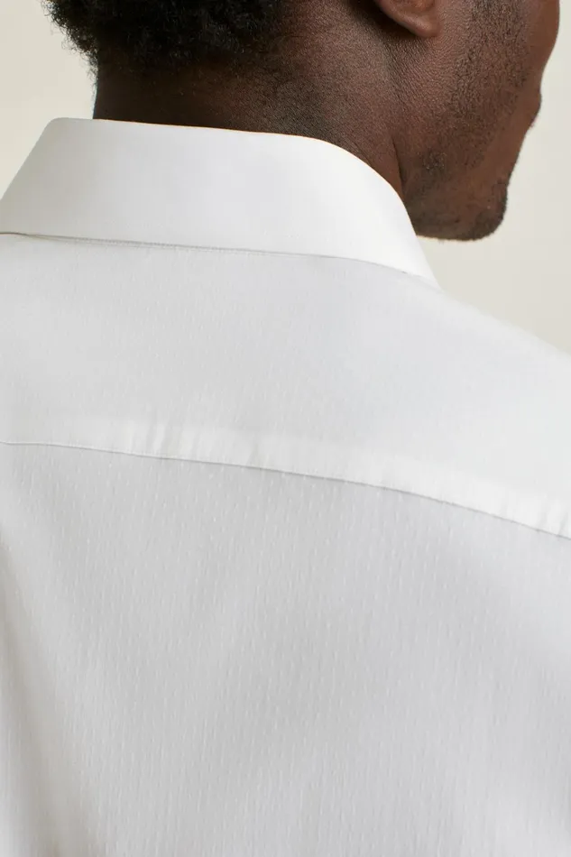 Men Jetsetter Stretch Dress Shirt White Textured Dobby Bonobos Business Casual Shirts