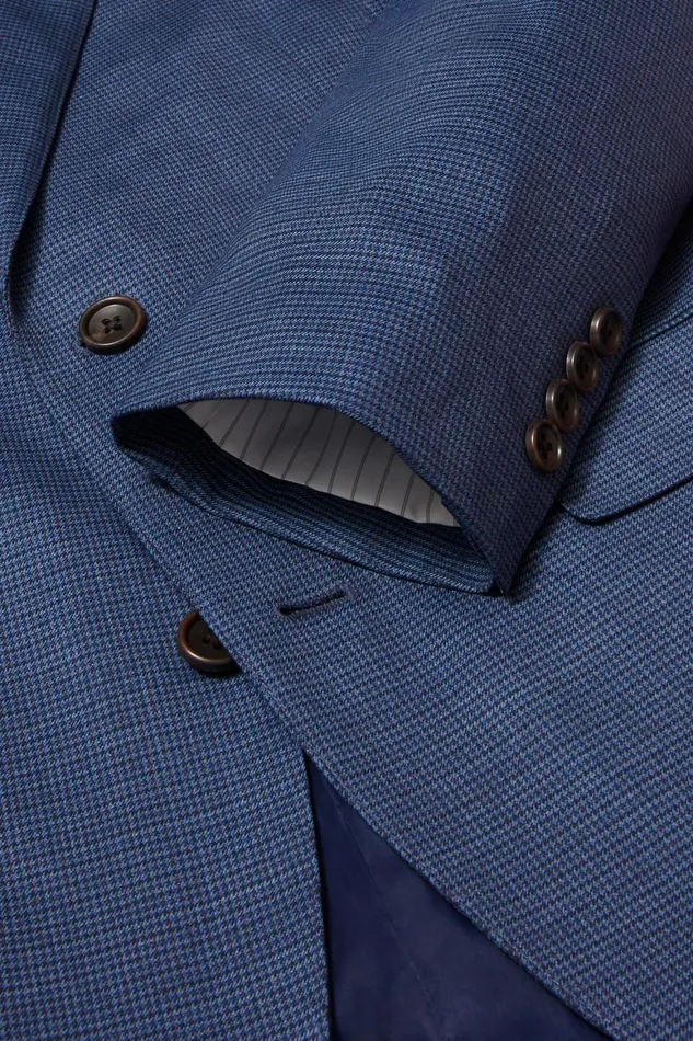 Men Jetsetter Stretch Italian Wool Blazer Bright Navy Check Bonobos Blazers and Sport Coats