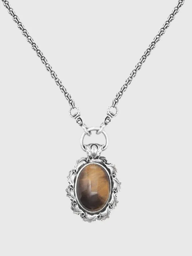 Men Jewelry John Varvatos TIGERS EYE PENDANT NECKLACE No Color