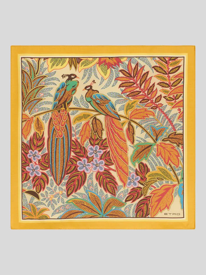 Men Jungle Print Pocket Square Etro Ties And Pocket Squares