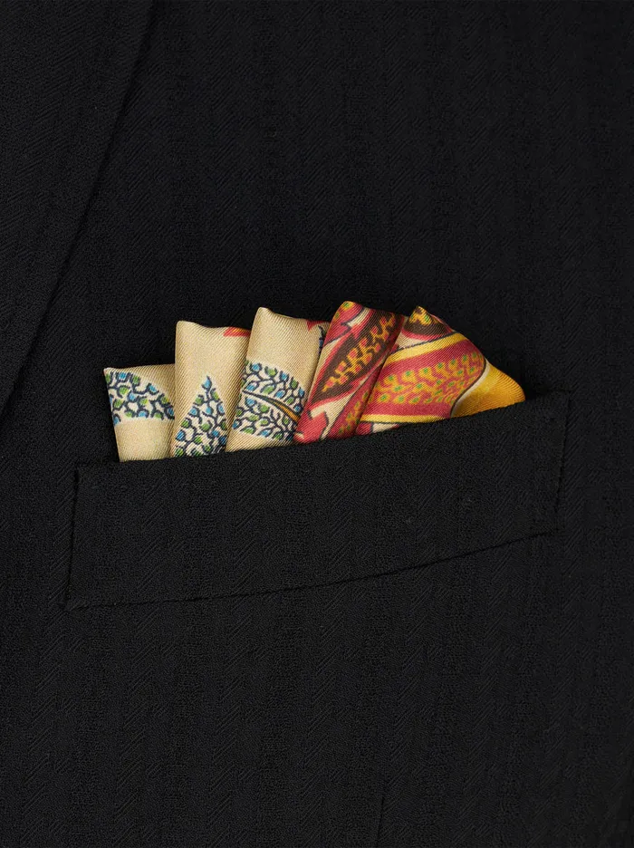 Men Jungle Print Pocket Square Etro Ties And Pocket Squares
