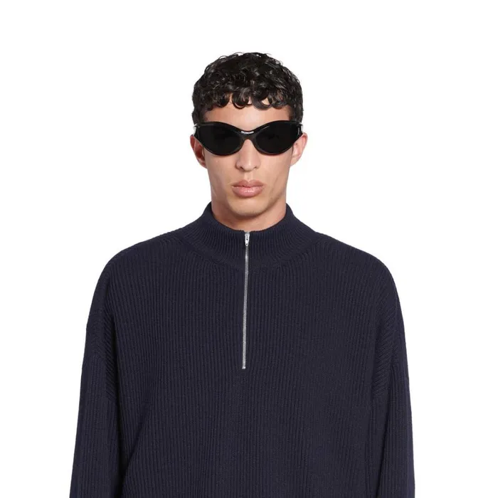 Men Knitwear Balenciaga Camionneur Sweater In Dark Blue