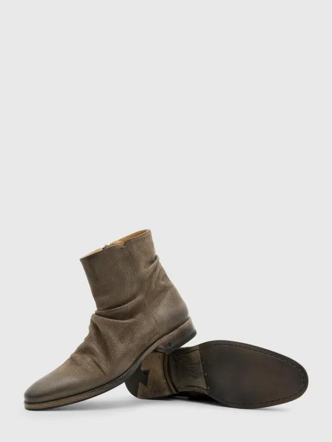 Men Leather Boots John Varvatos MORRISON SHARPEI BOOT Flat Grey