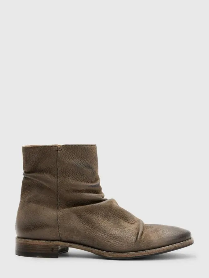Men Leather Boots John Varvatos MORRISON SHARPEI BOOT Flat Grey